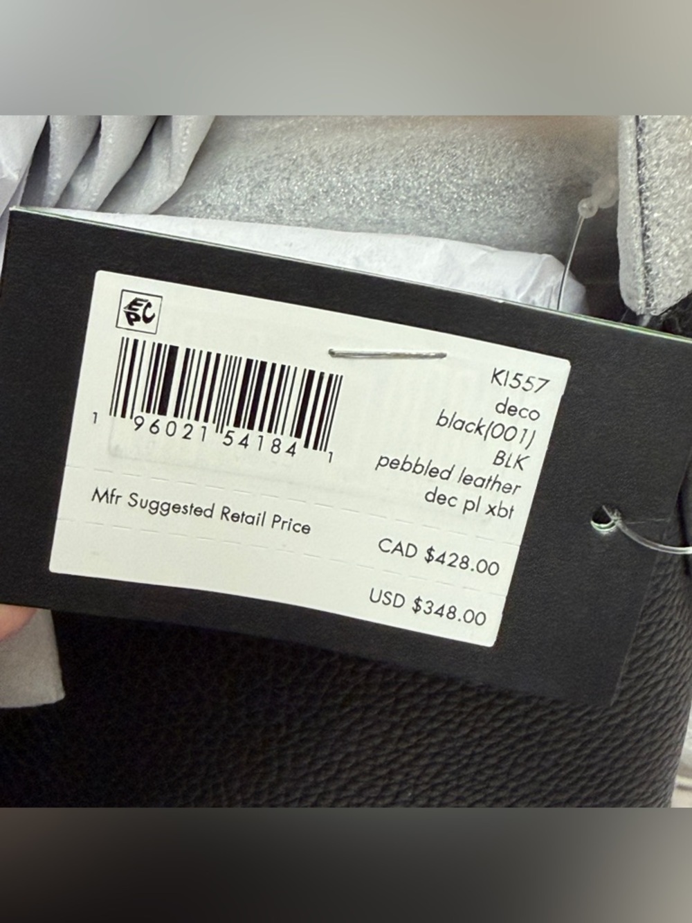 kate spade new york Deco Pebbled Leather Crossbody Tote - Black - Picture 10 of 11